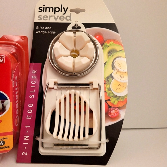 NWT Egglettes 4-pack & Simply Served 2-IN-1 Egg Slicer Bundle/Lot - Picture 4 of 8